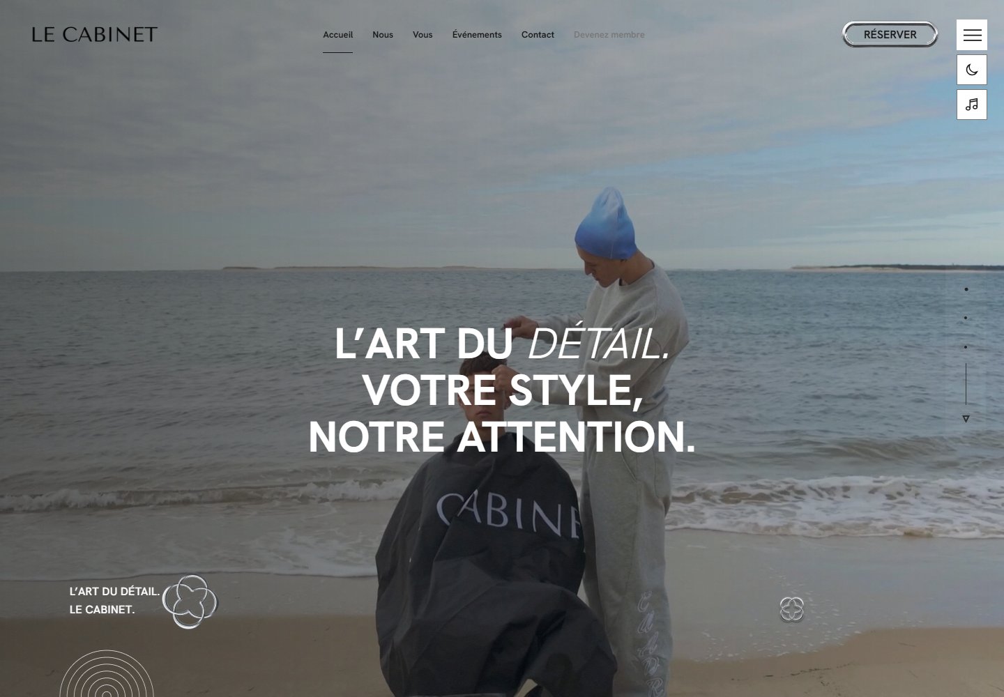 Site web Le Cabinet réalisé par ENS