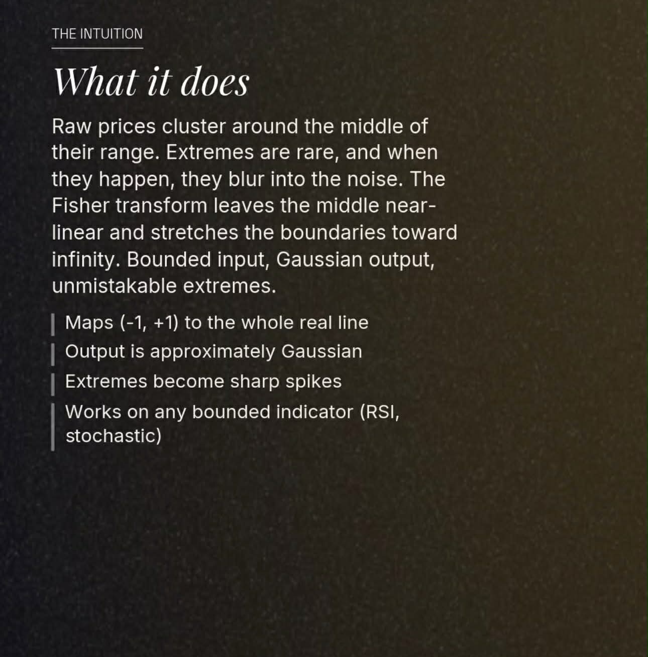 Fisher Transform intuition