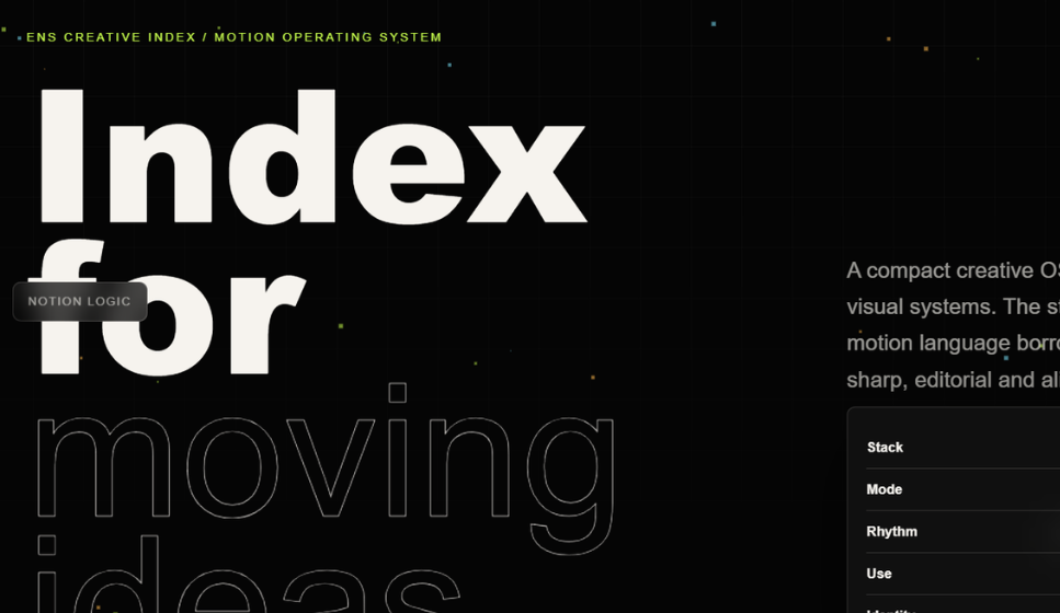 Creative index full site